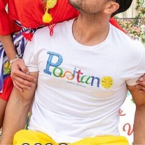 Antica sartoria White Positano Short Sleeve Tee